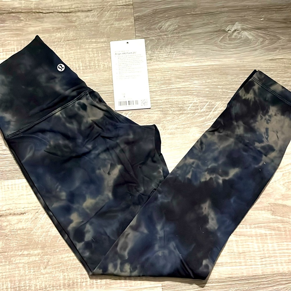 Lululemon Align HR Pant 25” in Diamond Dye Graphite Grey Bronze Green